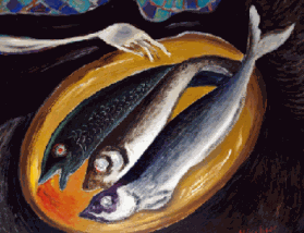 Nature morte aux poissons de Louis Ribier