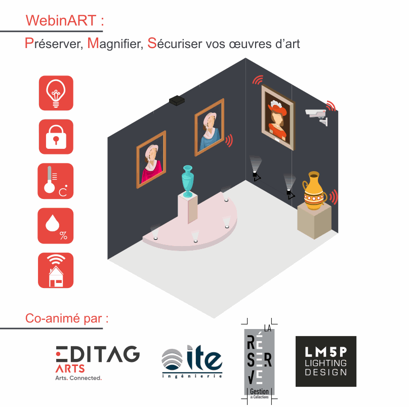 Retrouvez 4 experts lors d'un webinaire de présentation des dernières innovations pour préserver, magnifier et sécuriser les oeuvres d'art.