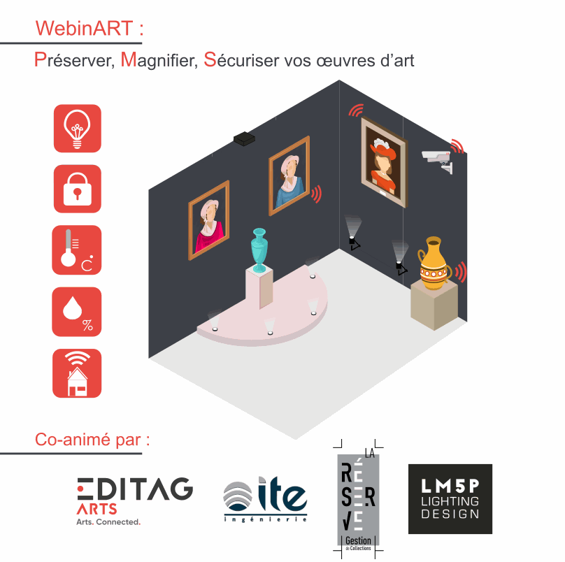 WebinART : le 8 avril 2021 Retrouvez 4 experts lors d'un webinaire de présentation des dernières innovations pour préserver, magnifier et sécuriser les oeuvres d'art.
